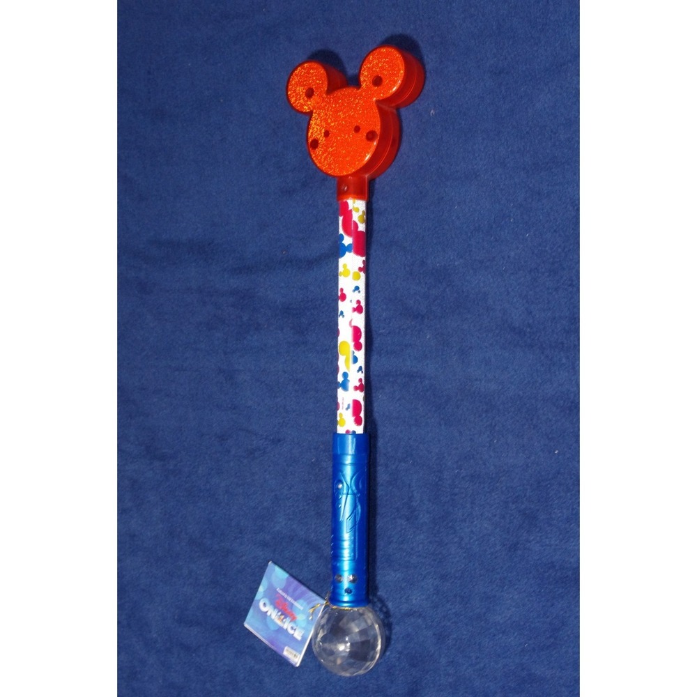 Disney On Ice Mickey Mouse Ears Light Up Flashing 20" Wand‎ 3 Modes Red Blue